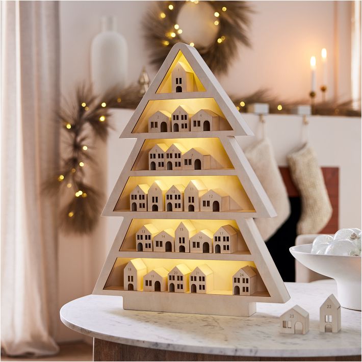 Pure Wood LightUp Advent Calendar West Elm