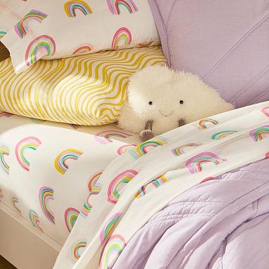 Pottery popular Barn Kids Queen Yellow Rosebud Sheet Set