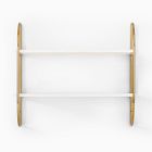 Curved Polished 2-Tier Shelf (32&quot;)