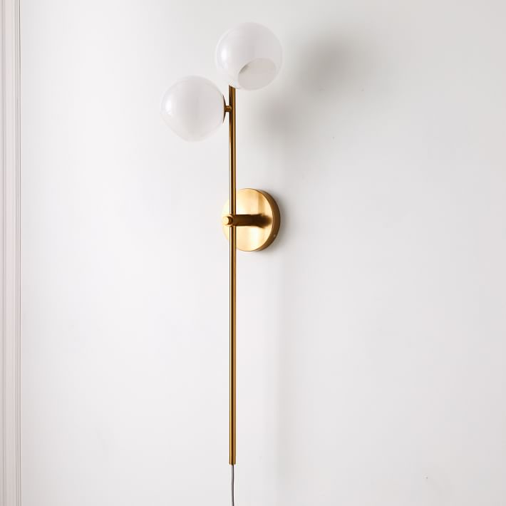 West elm sconce plug in store