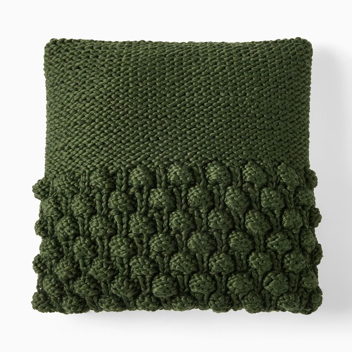 Green knit pillow sale