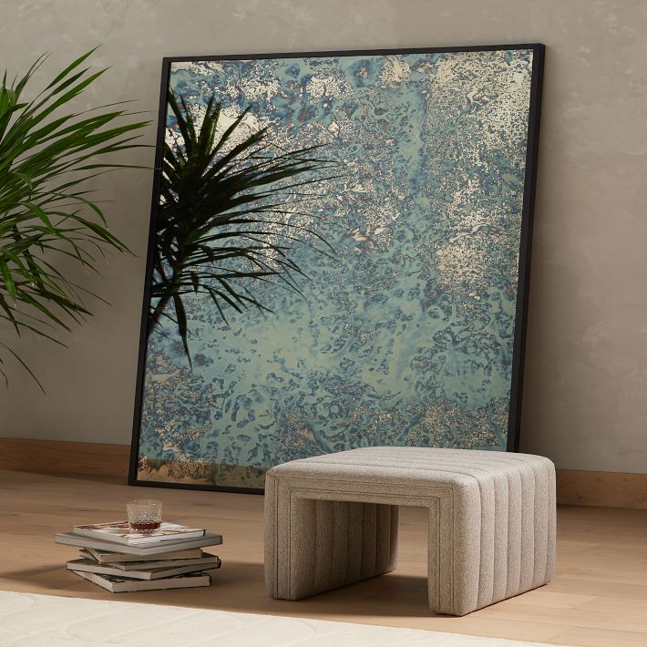 Anniina Channeled Ottoman (2136") West Elm