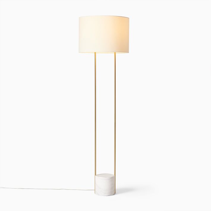 Industrial Outline Floor Lamp (67") in Marble