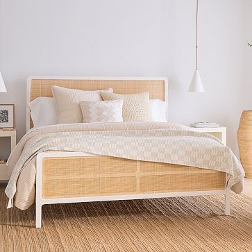 West elm white bed frame discount