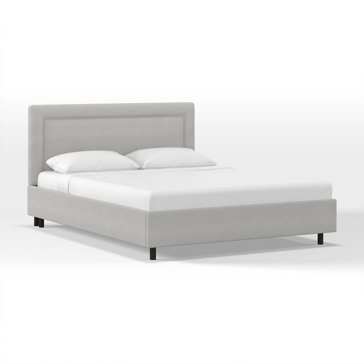 Upholstered Bordered Platform Bed