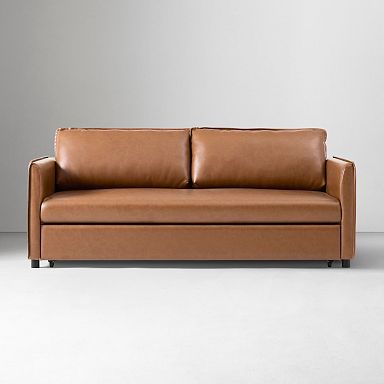 Faux Leather Sleeper Sofas West Elm