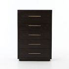 Alexa Burnished Pedestal 5-Drawer Dresser (30&rdquo;)