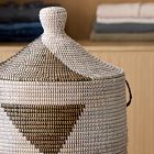 Graphic Millet Lidded Baskets - Black &amp; White