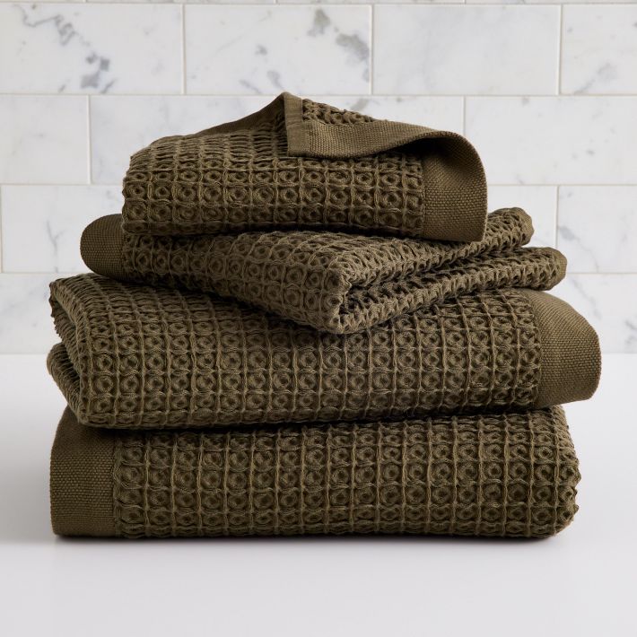 Waffle Towels | Dark Olive