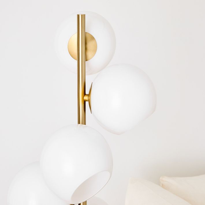 Sphere 5 light glass floor lamp hot sale