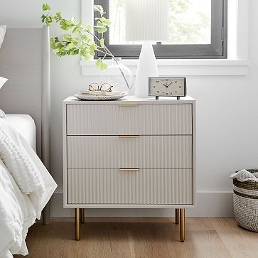 Quinn 28 Lacquer Storage Grand Nighstand Haze Antique Brass West Elm