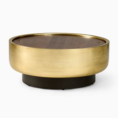 West elm gold coffee table discount
