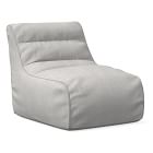 Open Box: Levi Bean Bag Chair, Poly, Basket Slub, Frost Gray, Concealed Support