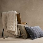 Embroidered Washed Velvet Quilt &amp; Shams | West Elm