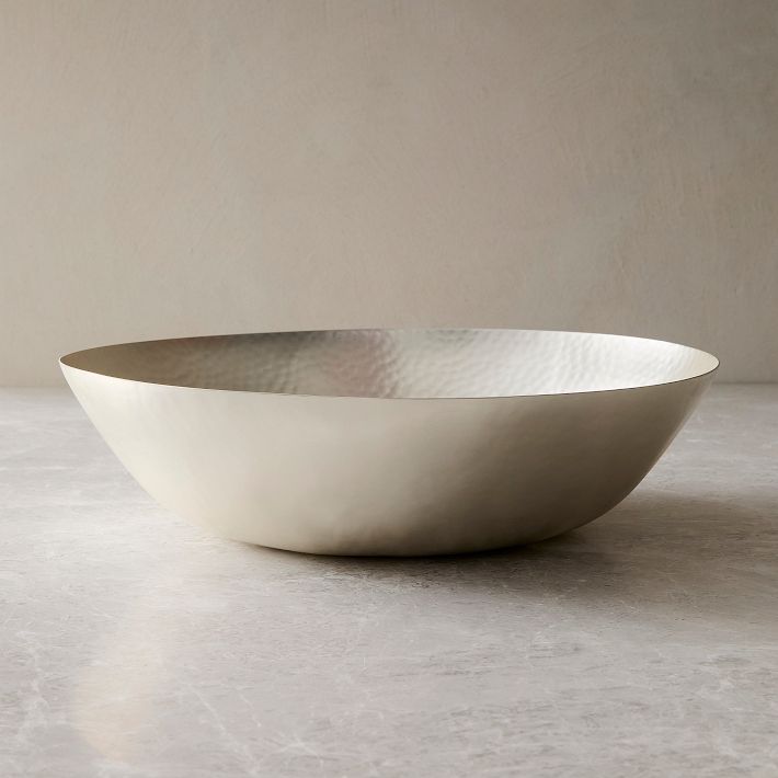 Iris Hammered Metal Serve Bowl