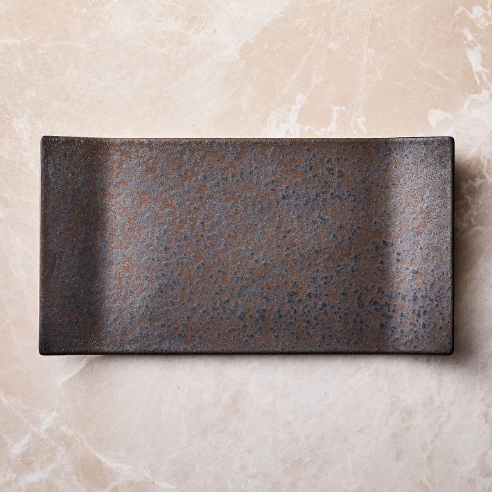 Lucia Wide Rim Stoneware Cheese Platter