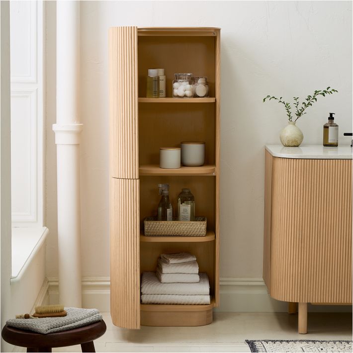 Ellington Bathroom Floor Storage Storage Resin Blonde 57