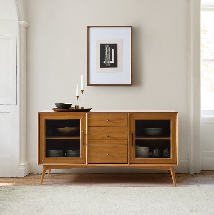 Mid Century Glass Buffet 58 West Elm