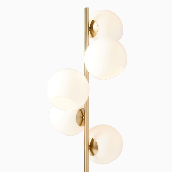 Sphere 5 light glass floor lamp sale