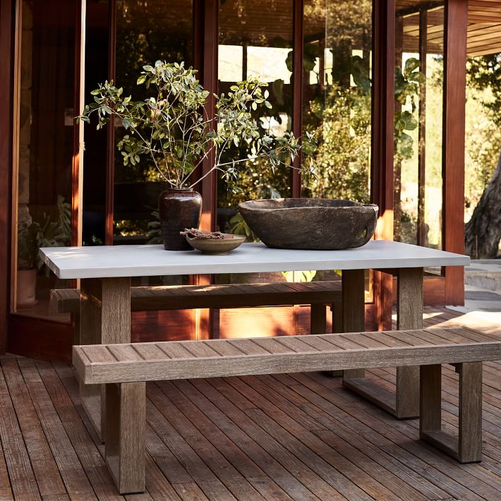 West elm outdoor concrete table discount