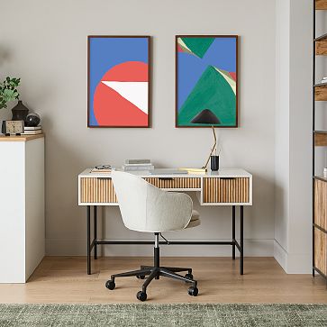Quinn Desk Stylish Lacquer Desk in Haze West Elm