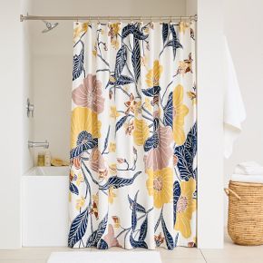 Anthropologie Poppy Applique retailer Shower Curtain