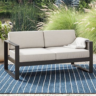 Portside Aluminum Outdoor 72 in Sofa Dark Bronze West Elm