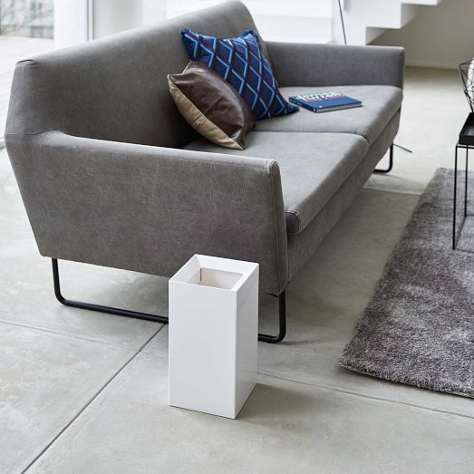 YAAZAKI hoe 4489 – Cubo de basura alto oderno con asa, taaño único
