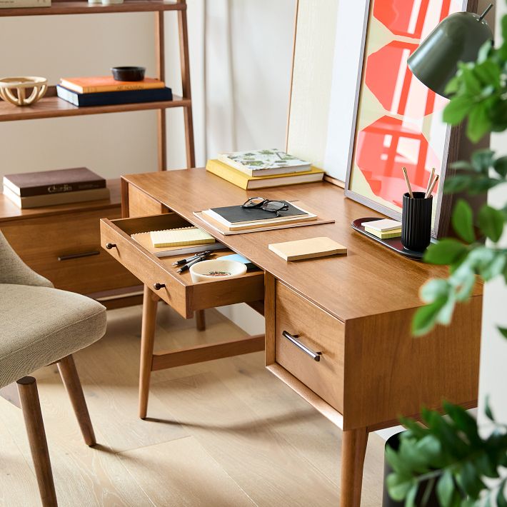 Mid century modern computer desk discount