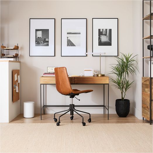 Home Office Improvement: Discontinued Never Used hotsell Faux Leather and Brass Desk Set by West Elm