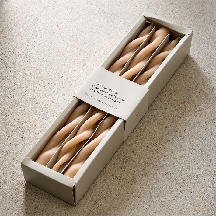 Double Twist Taper Candles (Set of 6)