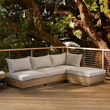 Build Your Own Santa Fe Slatted Modular Outdoor Sectional West Elm