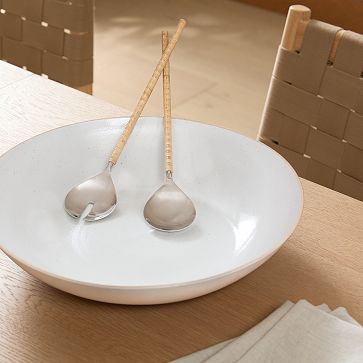 Abbott Rattan Handle Salad Servers main image 0