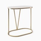 Rivera C-Shaped Side Table - Quartz