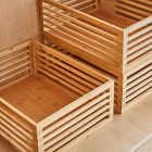 mDesign Bamboo Slotted Bins (Set of 3)