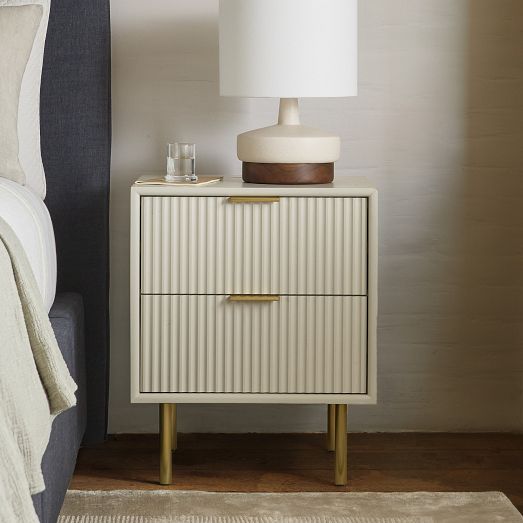 Quinn 21 Charging Nightstand Haze Antique Brass West Elm