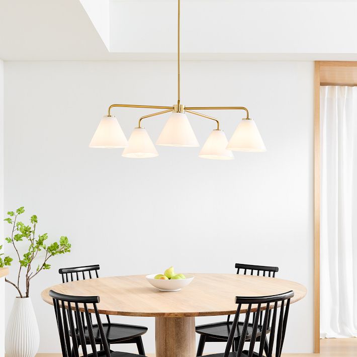 West elm milk glass chandelier sales
