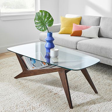 Glass table west elm sales