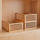 mDesign Bamboo Slotted Bins (Set of 3)