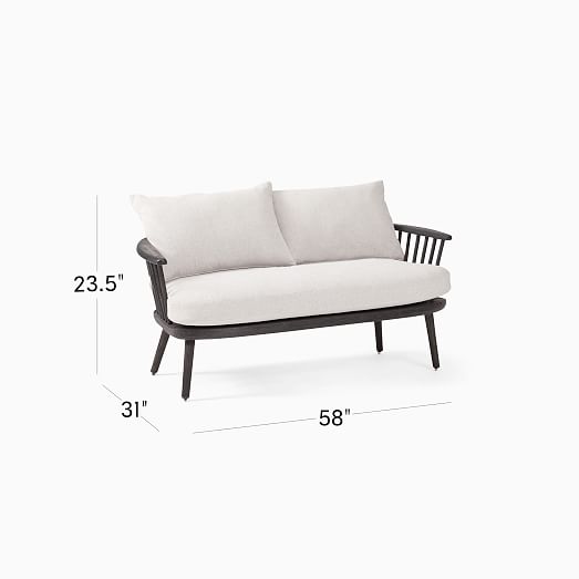 Southport Outdoor Loveseat 58 West Elm