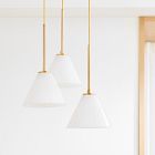 Sculptural 3-Light Cone Chandelier