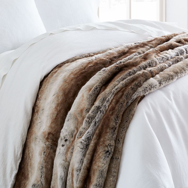 West elm fur blanket sale