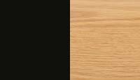 Natural Wood and Black Metal Adjustable Table Lamp