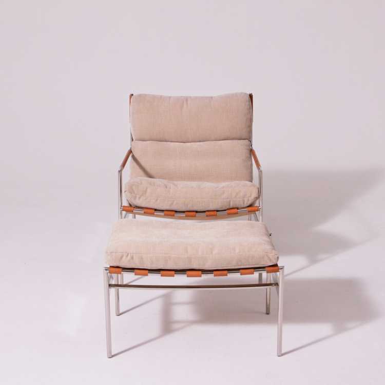 Stuart Sling Ottoman West Elm