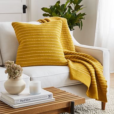 West elm yellow pillow best sale