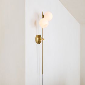 Staggered Glass 2 Light Plug In Sconce 40 West Elm