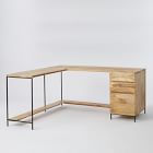 Industrial Modular L-Shaped Desk &amp; File Cabinet