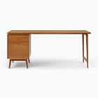 Mid-Century Modular Desk w/ File Cabinet (70&quot;)