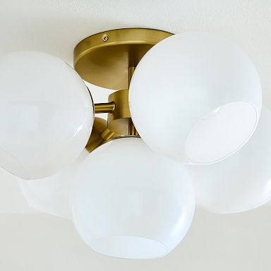 West elm semi flush mount top