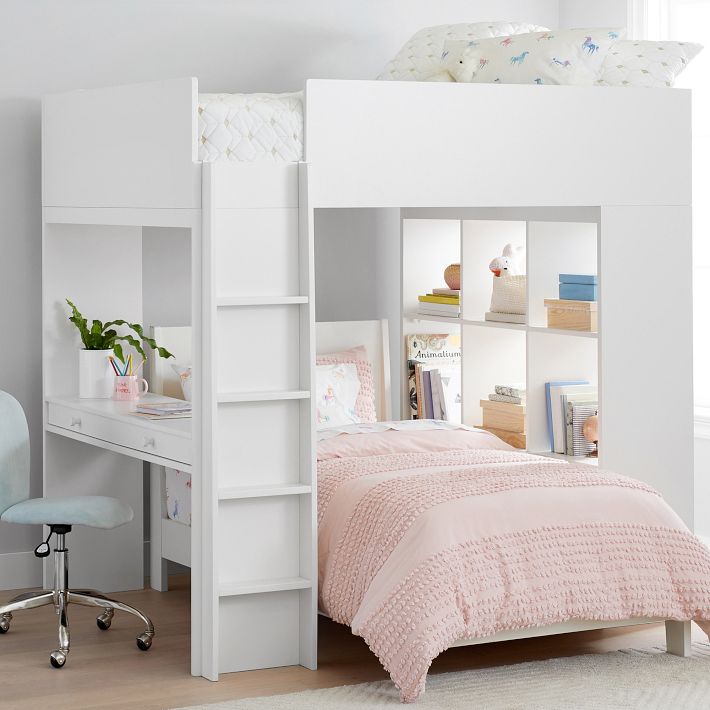 Loft bed fashion with desk girl